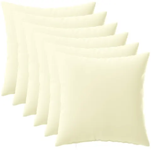 vidaXL Coussin 6 pc HEERLEN Crème 30 x 30 cm Polyester – image 2