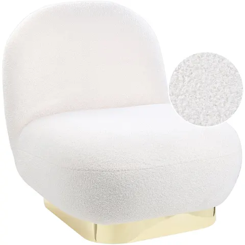 LOVIISA - Fauteuil - Wit - Polyester – afbeelding 2