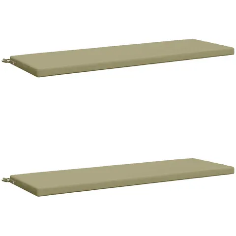vidaXL Coussins de Banc SOEST 2 pc 100 % polyester Vert clair – 462163 – image 3