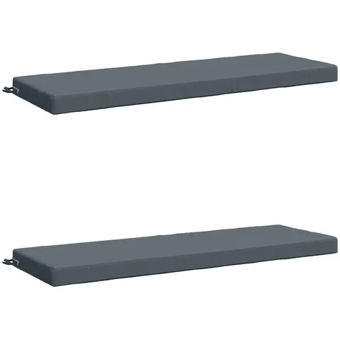 vidaXL Coussins de Banc SOEST 2 pc 100 % polyester Bleu – 470946 – image 2