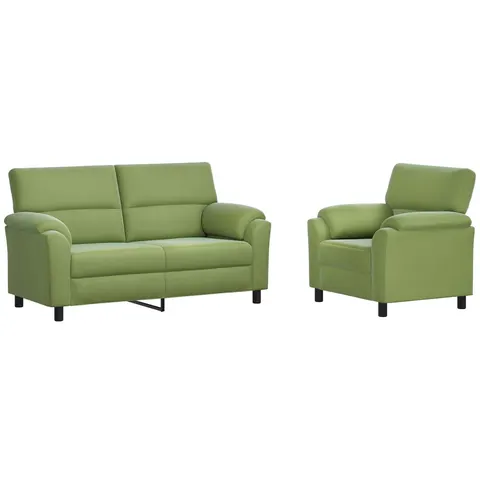 vidaXL Ensemble de Canapés 2 pcs Vert clair Velours – 294726 – image 2