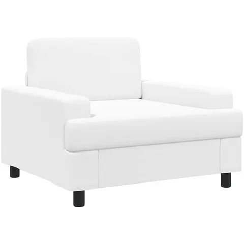 vidaXL Fauteuil Blanc Tissu – 591139 – image 2