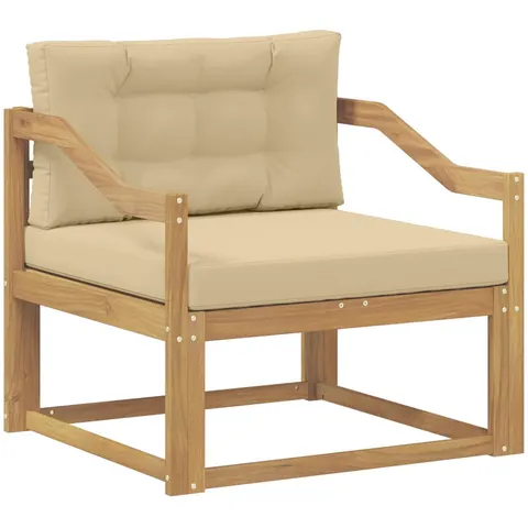 vidaXL Sofa de milieu extérieur Polyester Blanc – 650553 – image 2