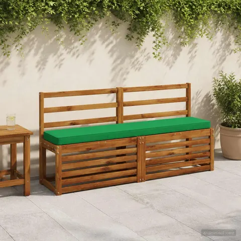 vidaXL Coussin de banc 1 pièce VUGHT 100 % polyester Vert – 475873 – image 3