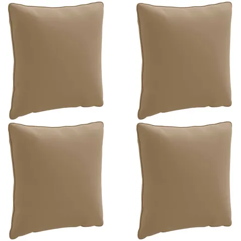 vidaXL Coussin de dos PUTTEN 4 pc 100 % polyester Taupe – 420033 – image 2