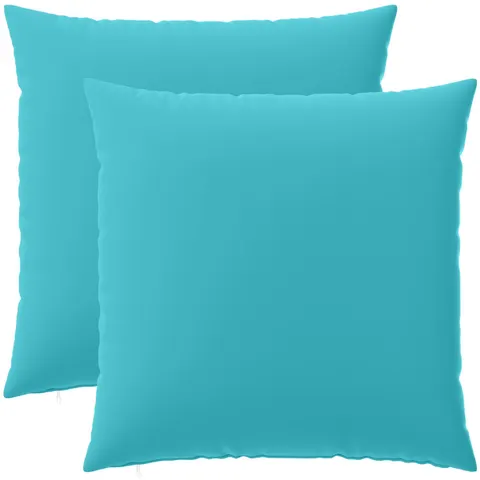 vidaXL Coussin 2 pc HEERLEN Turquoise 80 x 80 cm Polyester – image 2
