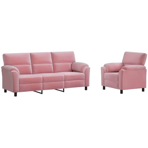 vidaXL Ensemble de Canapés 2 pcs Rose Velours – 294870 – image 2