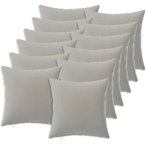 vidaXL Coussin 12 pc HEERLEN Gris 45 x 45 cm Polyester – image 2