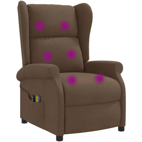 vidaXL Marron Tissu – image 2