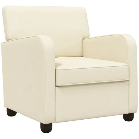 vidaXL Fauteuil Crème Velours – 590965 – image 2