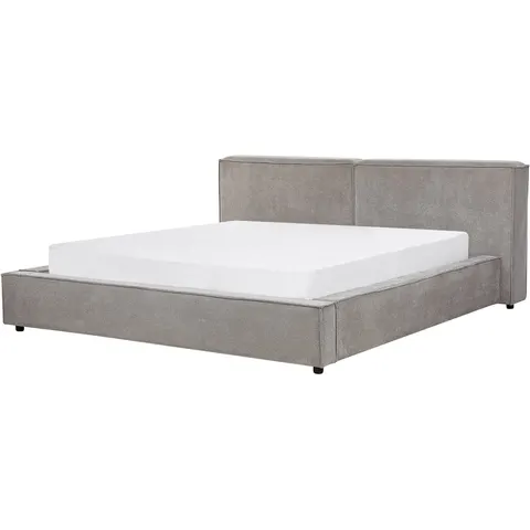 LINARDS - Bed - Grijs - 180 x 200 cm - Polyester – afbeelding 2