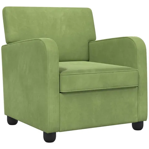 vidaXL Fauteuil Vert clair Velours – 590644 – image 2
