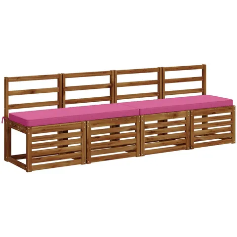vidaXL Coussin de banc 1 pièce VUGHT 100 % polyester Rose – 480594 – image 3