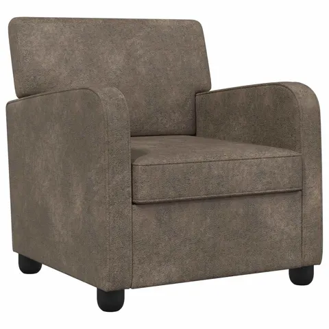 vidaXL Fauteuil Gris foncé Simili daim – 590743 – image 2