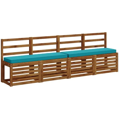 vidaXL Coussin de banc 1 pièce VUGHT 100 % polyester Turquoise – 473695 – image 3