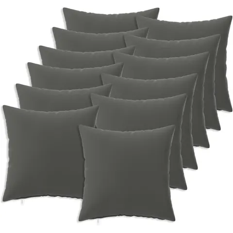 vidaXL Coussin 12 pc HEERLEN Anthracite 40 x 40 cm Polyester – image 2