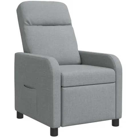 vidaXL Fauteuil inclinable Gris clair Tissu – 236382 – image 2