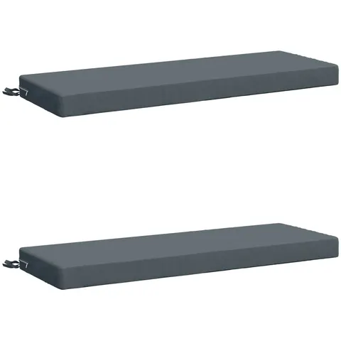 vidaXL Coussins de Banc SOEST 2 pc 100 % polyester Bleu – 464563 – image 2
