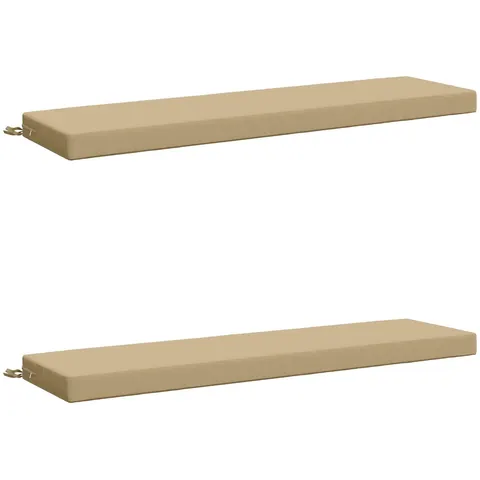 vidaXL Coussins de Banc SOEST 2 pc 100 % polyester Beige – 466468 – image 2