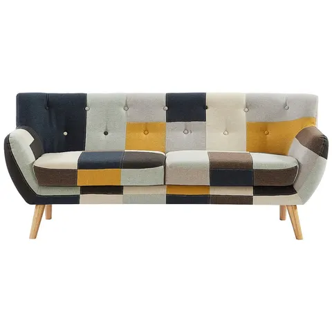 vente-unique.com Canapé fixe polyester 3 places multicolore 188x81x81cm – image 3