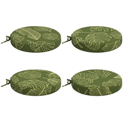vidaXL Coussins de siège SOEST 4 pc 100 % polyester Modèle feuille – 431619 – image 2