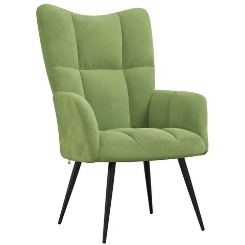 vidaXL Chaise de relaxation Vert clair Velours – 424476 – image 2