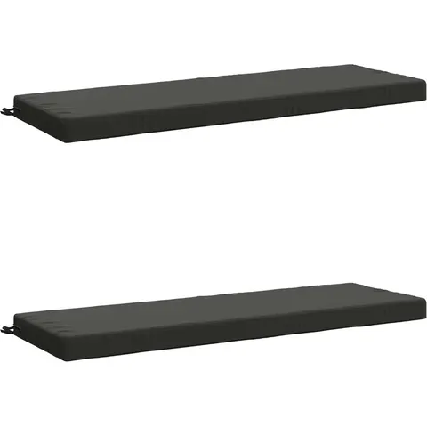 vidaXL Coussins de Banc SOEST 2 pc 100 % polyester Anthracite – 471080 – image 2