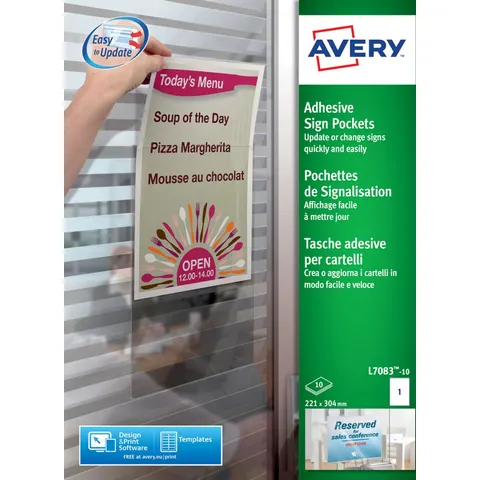 AVERY zelfklevende infotas – afbeelding 2