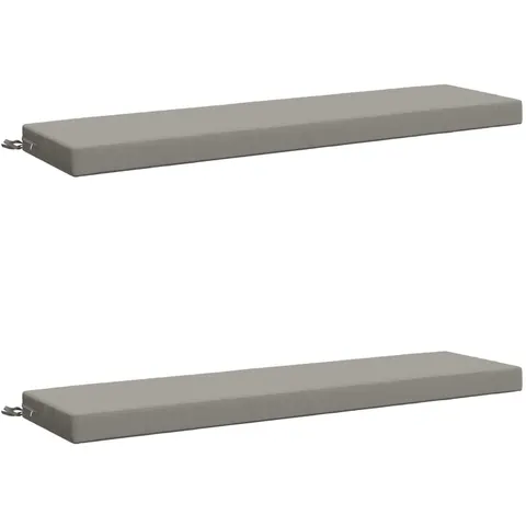 vidaXL Coussins de Banc SOEST 2 pc 100 % polyester Gris – 467168 – image 2