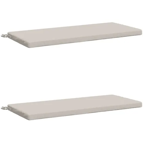vidaXL Coussins de Banc SOEST 2 pc 100 % polyester Blanc – 461623 – image 2