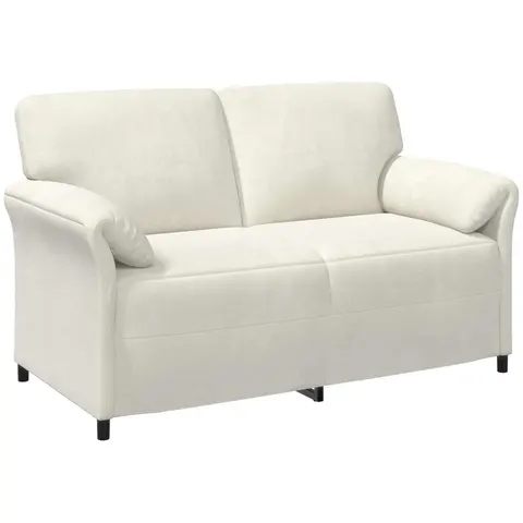 vidaXL Sofa 2 places Crème Velours – 788978 – image 2