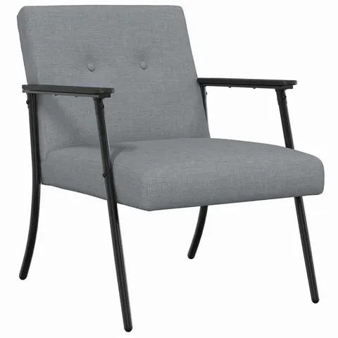 vidaXL fauteuil Gris clair tissu – 939784 – image 2