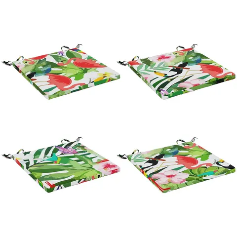 vidaXL Coussins de siège SOEST 4 pc 100 % polyester Multicolore – 412724 – image 3