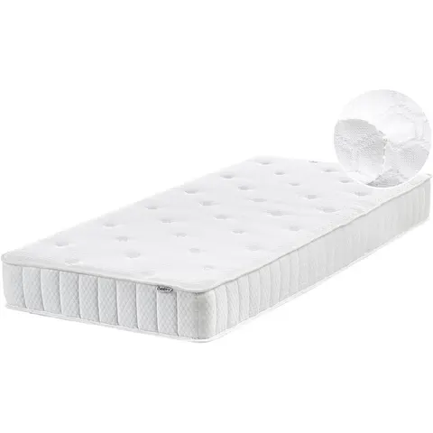 DUO - Pocketveringmatras - Wit - 80 x 200 cm - Polyester – afbeelding 2