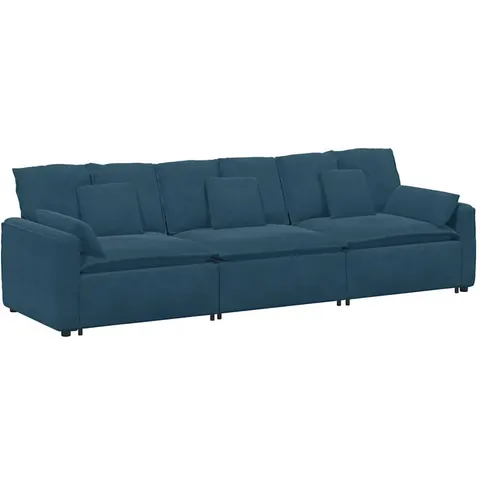 vidaXL Canapé modulable avec coussins bleus – 641120 – image 3