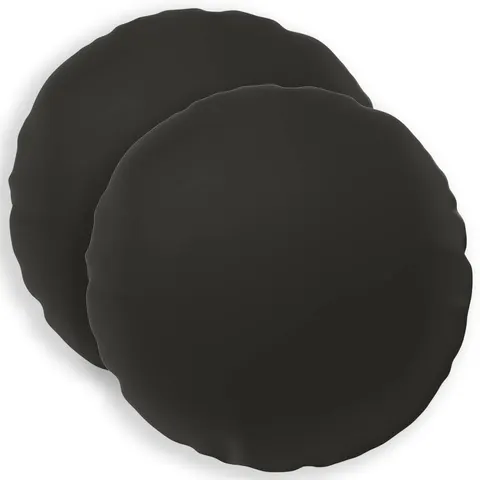 vidaXL Coussin 2 pc HEERLEN Noir Ø 50 cm Polyester – image 2