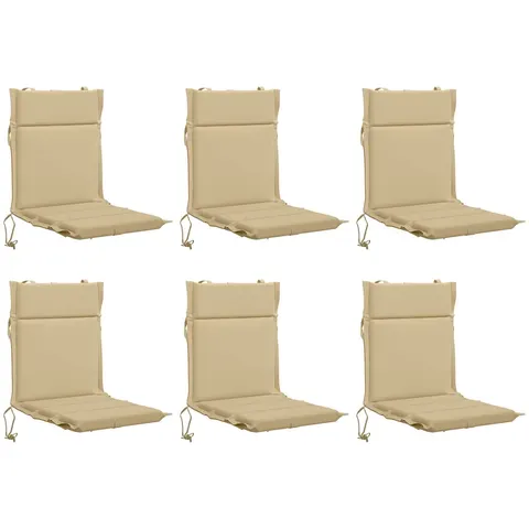 vidaXL Coussin de chaise à dossier bas GEMERT 6 pc 100 % polyester – 433255 – image 3