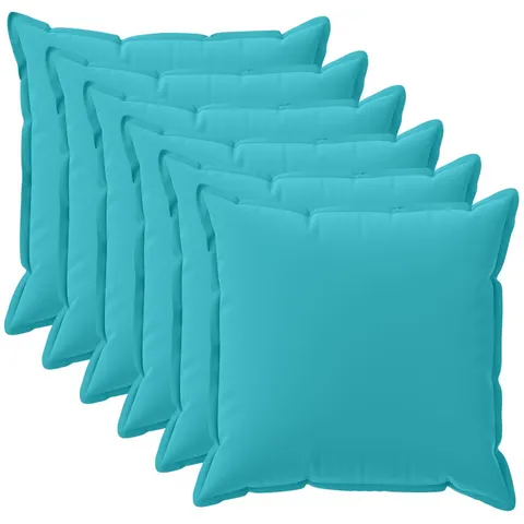 vidaXL Coussin 6 pc HOUTEN Turquoise 35 x 35 cm Polyester – image 2