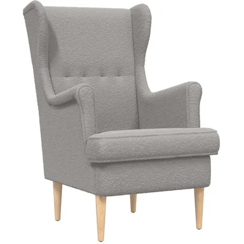 vidaXL Fauteuil Gris clair Bouclé – 636491 – image 2