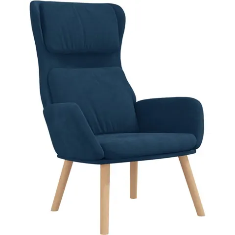 vidaXL Chaise de relaxation Bleu Velours – 823057 – image 2