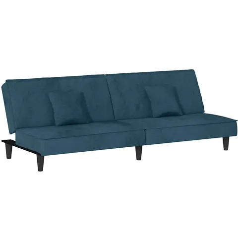 vidaXL Canapé-lit bleu velours – image 2