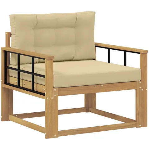 vidaXL Sofa de milieu extérieur Polyester Blanc – 650508 – image 2