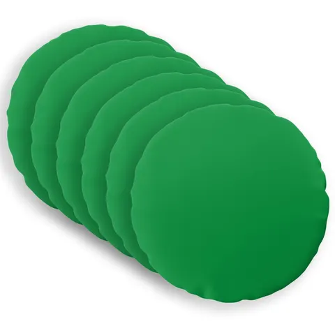 vidaXL Coussin de jeté 6 pc HEERLEN Vert Diam. 60 cm Polyester – image 2