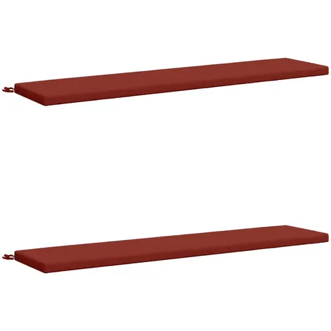 vidaXL Coussins de Banc SOEST 2 pc 100 % polyester Rouge – 460565 – image 2