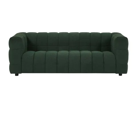 vente-unique.com Canapé fixe polyester 3 places vert 213x72x89cm – image 3