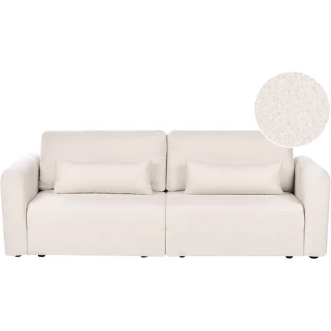 VAXHOLM - Driezitsbank - Beige - Bouclé – afbeelding 2