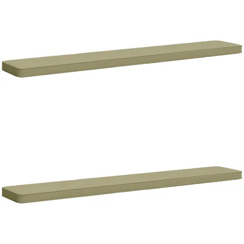 vidaXL Coussins de banc 2 pièces VUGHT 2 pc 100 % polyester Vert clair – 476665 – image 2