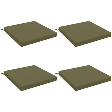 vidaXL Coussins de siège SOEST 4 pc 100 % polyester Vert olive – 418931 – image 3