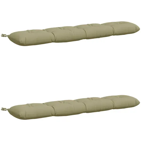 vidaXL Coussins de Banc VIANEN 2 pc 100 % polyester Vert clair – 496922 – image 2