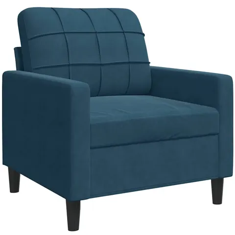 vidaXL Fauteuil Bleu 60 cm Velours – 596261 – image 2